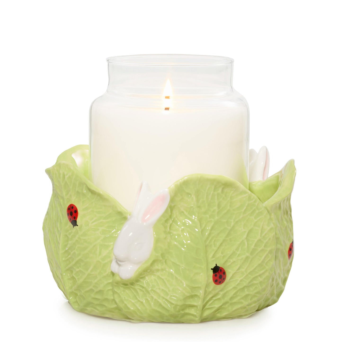 Ceramic Easter Bunny Jar Candle Holder (S5Y9Y)